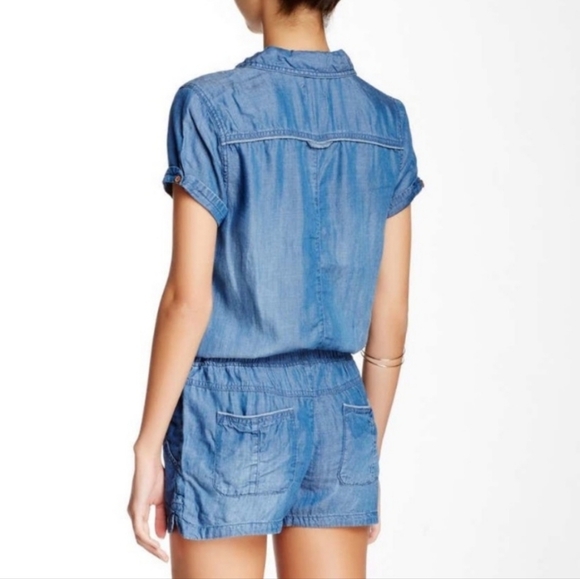 NWT Jolt Denim Romper With Drawstring Waist - Picture 3 of 14